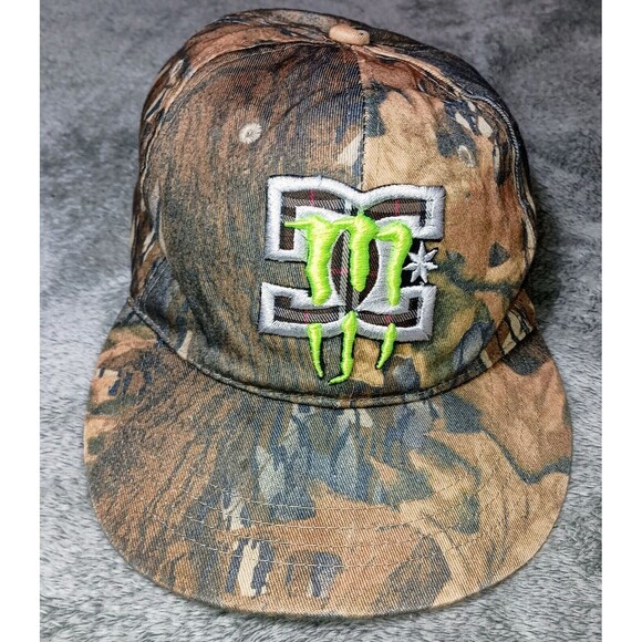 **Very Rare** Monster Energy Collab W/ DC Camo Collectors Hat Original Sportsman - Picture 2 of 15